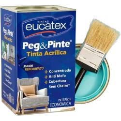 Tinta de acrílico Eucatex Peg e Pinte com acabamento fosco de 18L - gelo