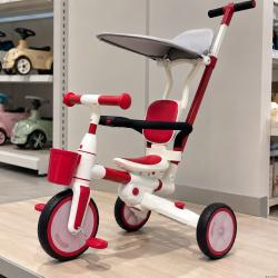 Triciclo Bicicleta Equilíbrio Sem Pedal 4 Em1 Beep Maxi Toys Vermelho