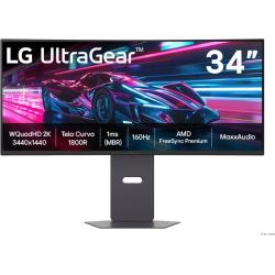 Monitor Gamer Curvo LG UltraGear 34 UWQHD, 160Hz, 1ms por R$1.652,33