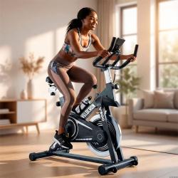 Bicicleta Ergométrica Spinning Inércia 5kg Velocron V500 Preto