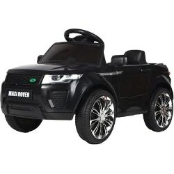 Mini Carro Elétrico Infantil Marcha Frente/Ré 6V Controle Remoto Bluetooth Maxi Rover Maxi Toys - PRETO