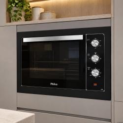 Forno Elétrico De Embutir Philco 47l, 2 Resistências, Multifunções, Preto Pfe47a