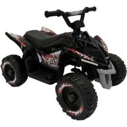 Mini Quadriciclo Elétrico Infantil Bateria 6v Marcha Frente Ré Som e Led Adventure Maxi Toys - Preto