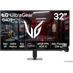 Monitor Lg UltraGear Tela Va Fhd 32 , 144Hz nativo, 1ms (Mbr), Amd FreeSync, Hdr10, sRGB 99%, Preto 32G403b